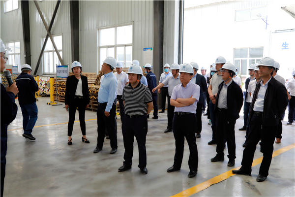 海洋之神集团复工复产促增添项目观摩聚会与会职员走进大秦国源三秦环保秦邦园区在榆项目