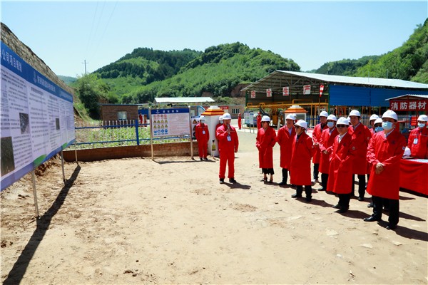 海洋之神集团复工复产促增添项目观摩聚会与会职员走进环保保隆生态三秦在延在铜项目