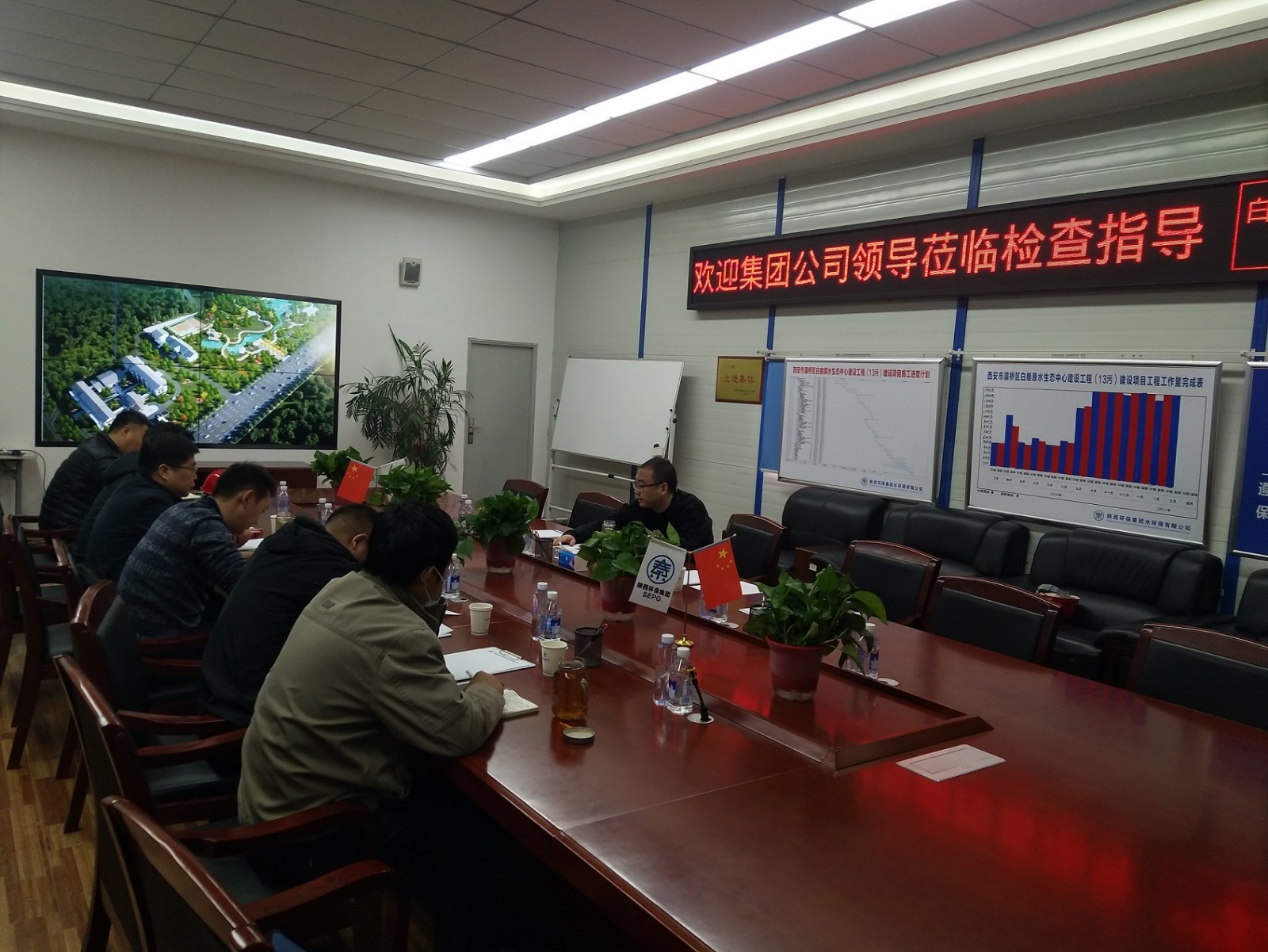 海洋之神集团检查三秦环保股份公司水情形公司清静生产事情